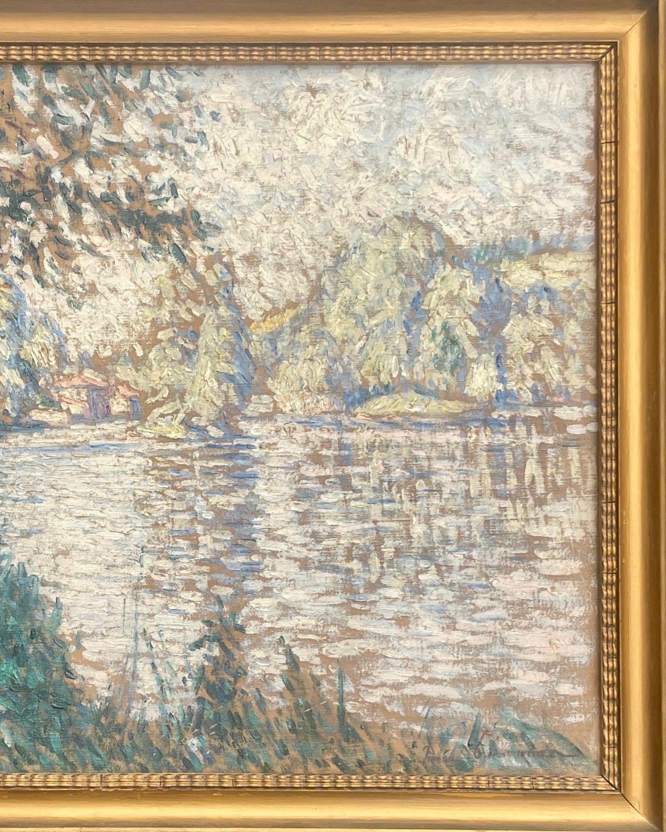 Pierre Thomas (1865-1930) — Bord de rivière en Limousin, huile sur toile