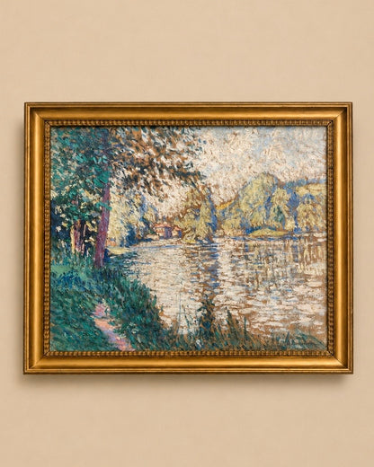 Pierre Thomas (1865-1930) — Bord de rivière en Limousin, huile sur toile