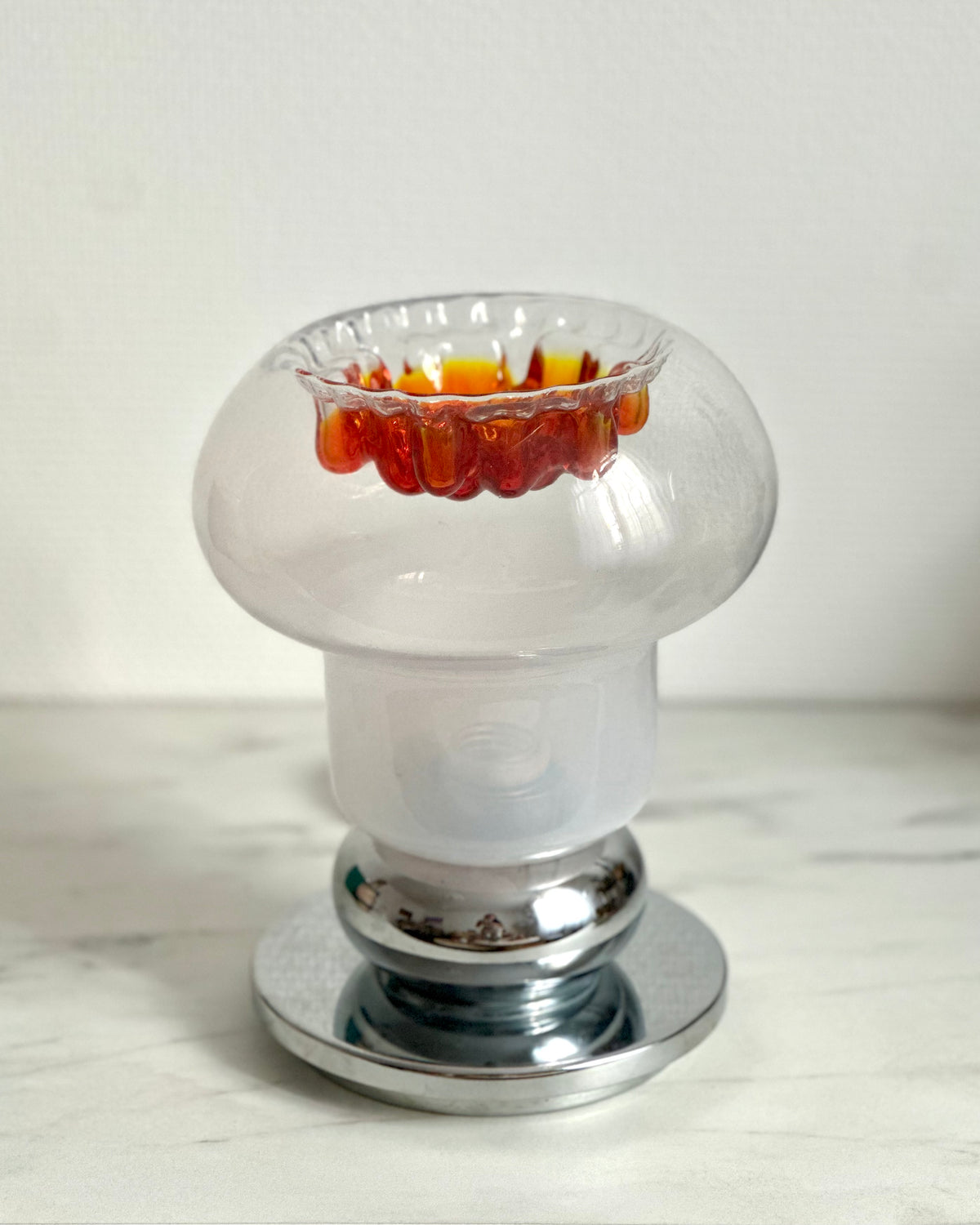 Lampe champignon en verre de Murano, attribuée à Mazzega — Italie, années 1970
