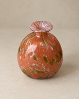 Vase boule en verre soufflé à décor moucheté — Mdina Glass, Malte, années 1970