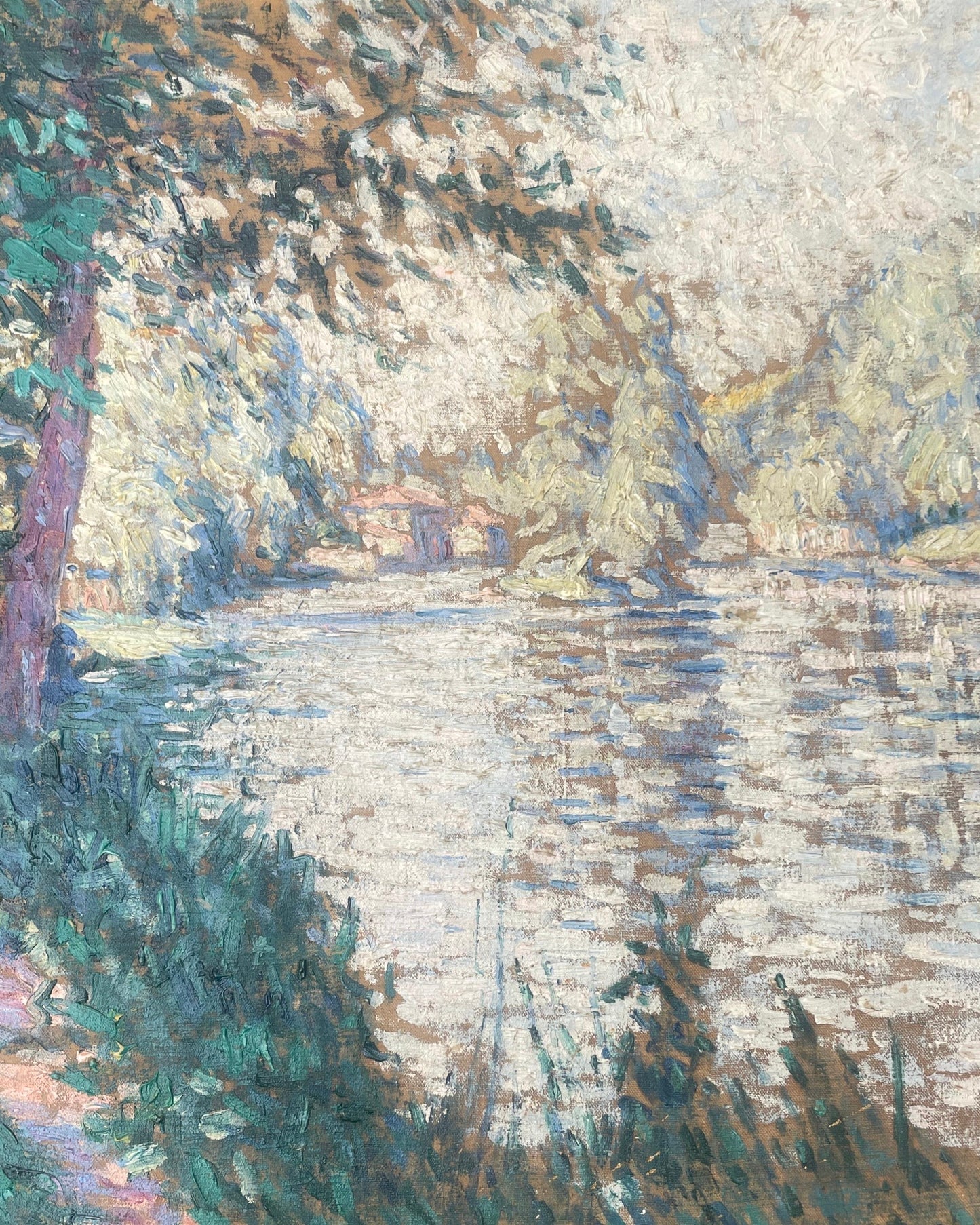 Pierre Thomas (1865-1930) — Bord de rivière en Limousin, huile sur toile