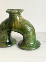 Vase sculptural en céramique émaillée de Tamegroute