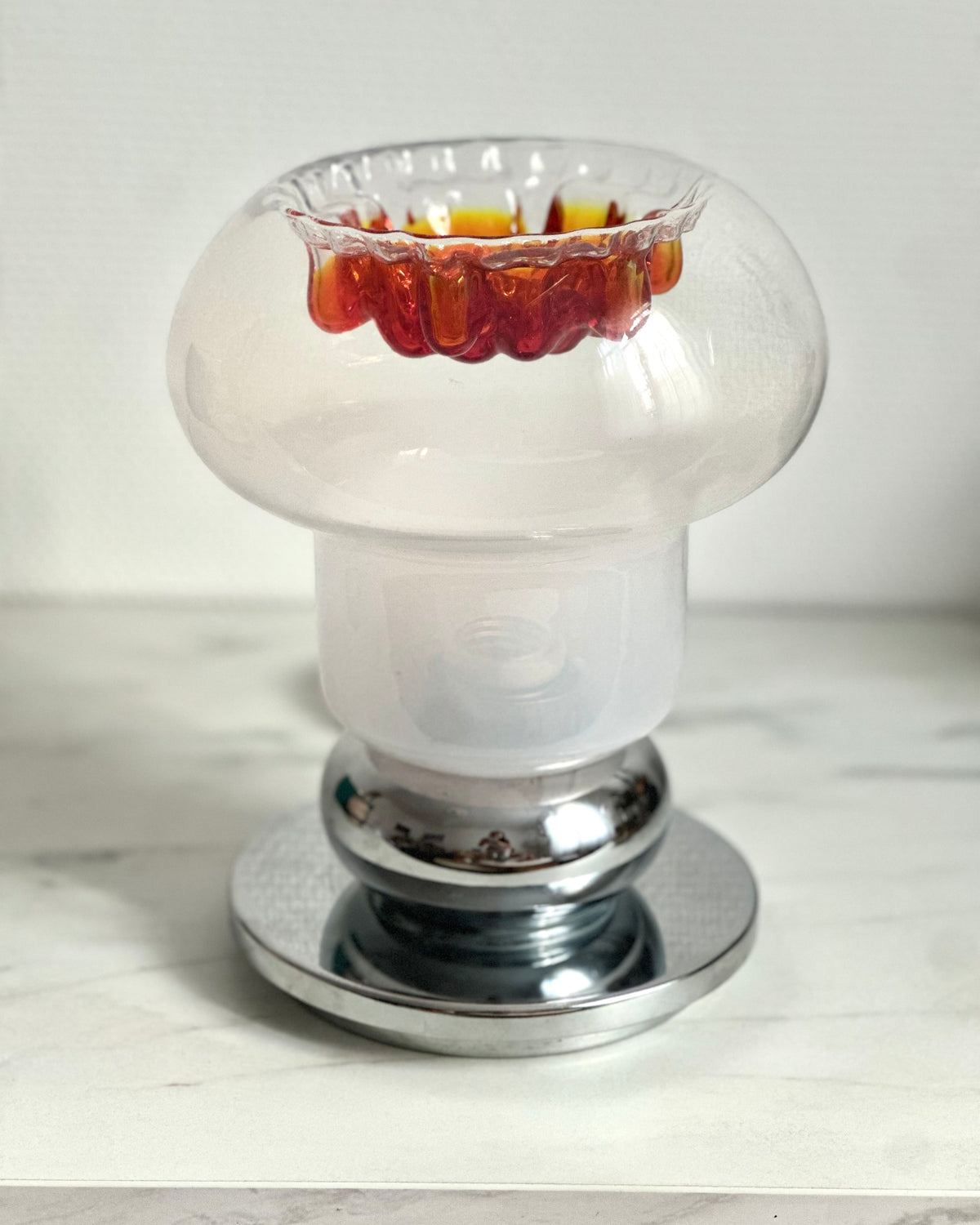 Lampe champignon en verre de Murano, attribuée à Mazzega — Italie, années 1970