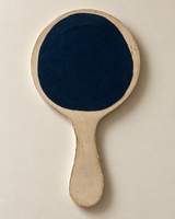 Miroir à main en céramique émaillée à décor de pastilles — monogrammé OB