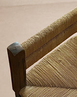 Fauteuil d'angle à piétement tourné en chapelet, dans le goût de Charles Dudouyt — France, circa 1940