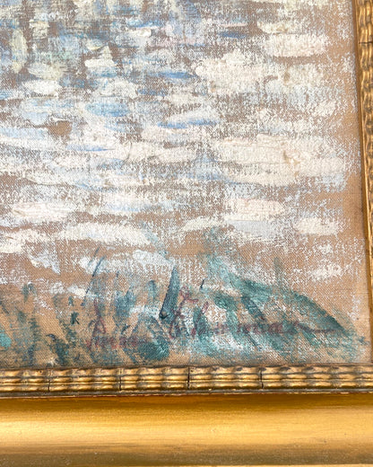 Pierre Thomas (1865-1930) — Bord de rivière en Limousin, huile sur toile